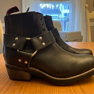 Freebird Black Leather Ankle Boots new in box